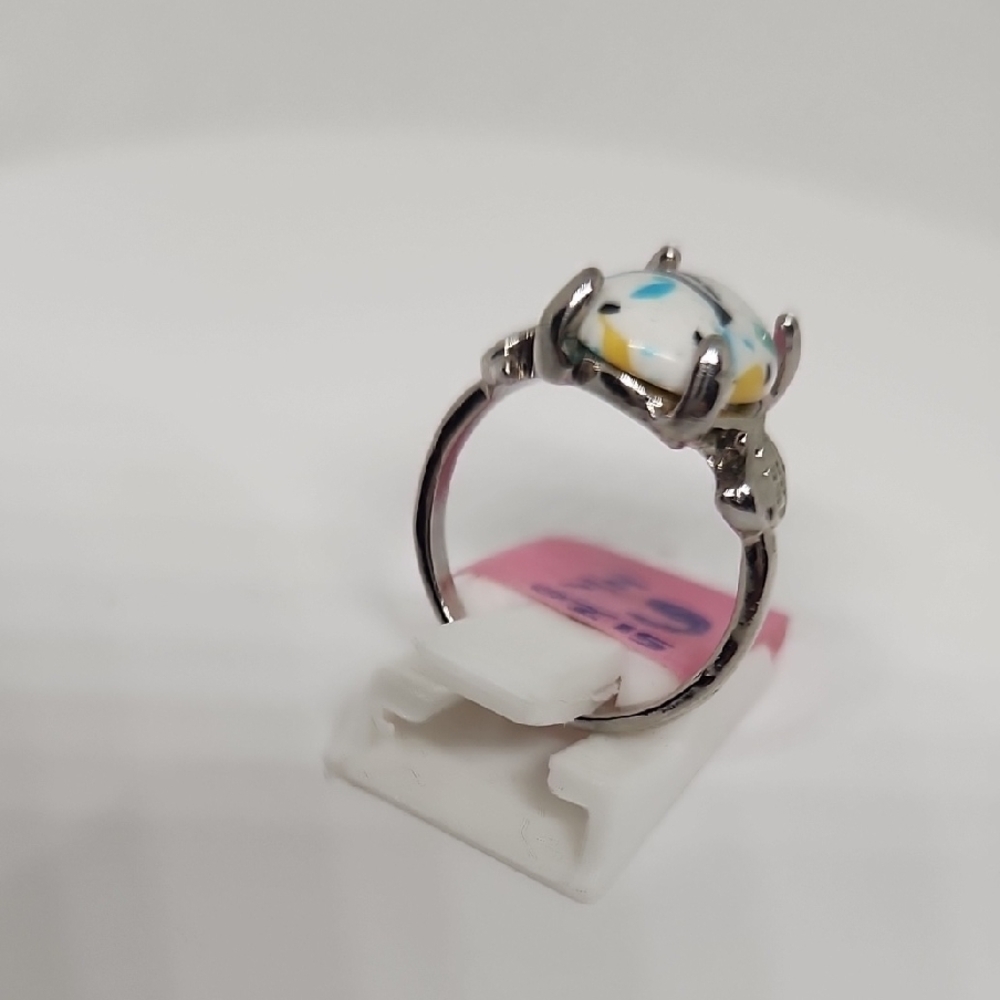 Silver Ring with Colorful Stone - Picture 8 of 9